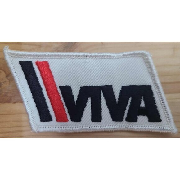 "VIVA Embroidered Patch - Vintage Style Red & Black Stripes  Sew-On" - Picture 1 of 2